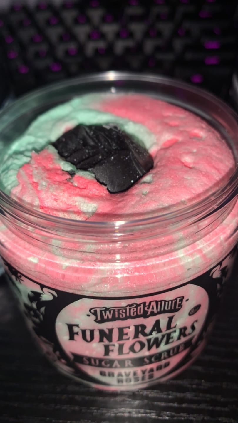Customer photo review of Funeral Flowers Sugar Scrub (Graveyard Roses)