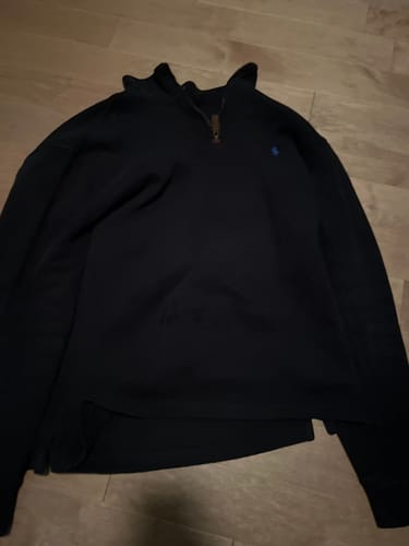 Customer photo review of Polo Ralph Lauren Sweater Mens Medium Black Quarter Zip Sweatshirt