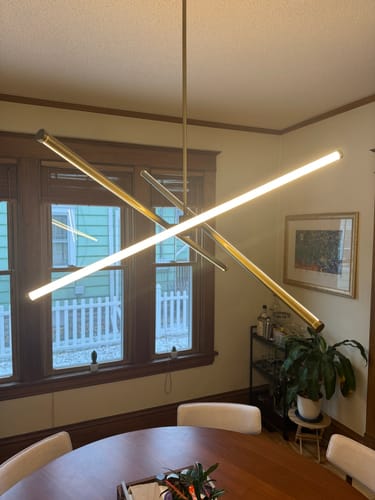Customer photo review of 3-Light LED Tube Sputnik Chandelier