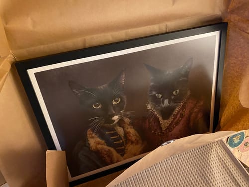 Customer photo review of The Count & The Countess  – Custom Vintage Pet Portrait
