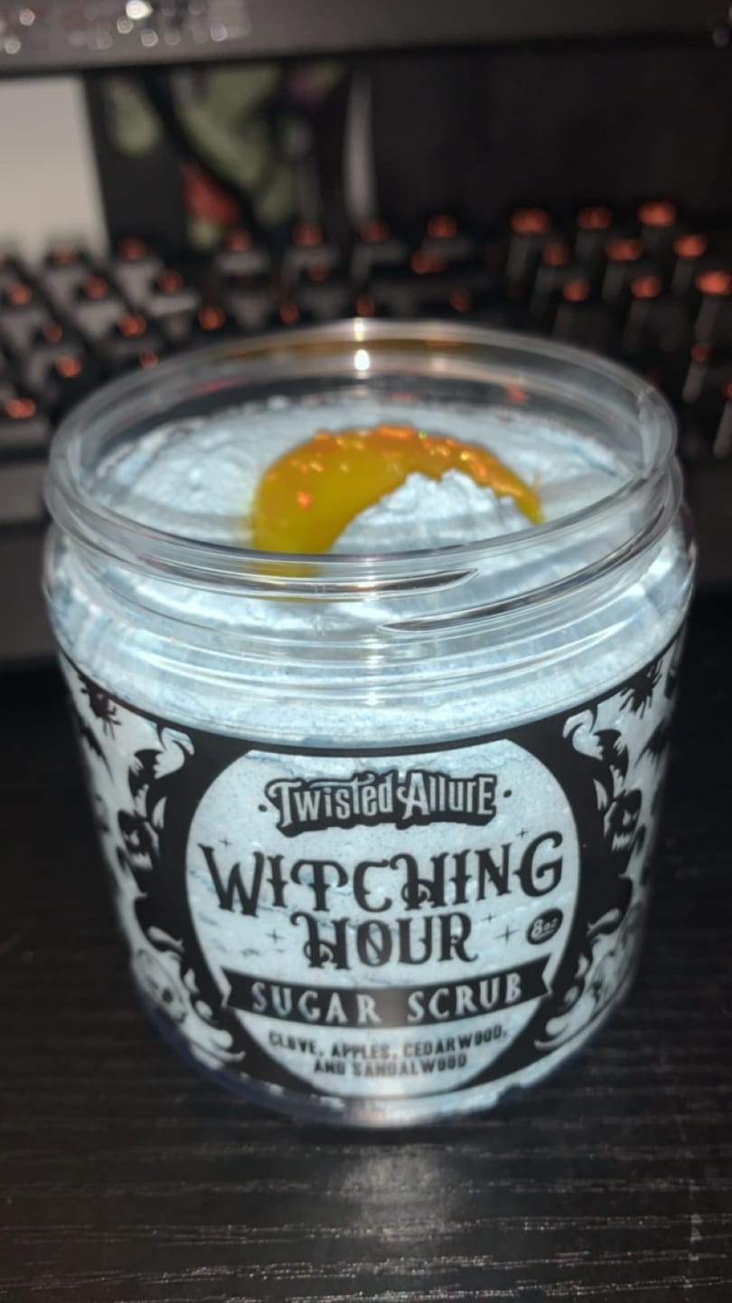 Customer photo review of The Witching Hour  Sugar Scrub (Clove, Sandalwoods & Apples)