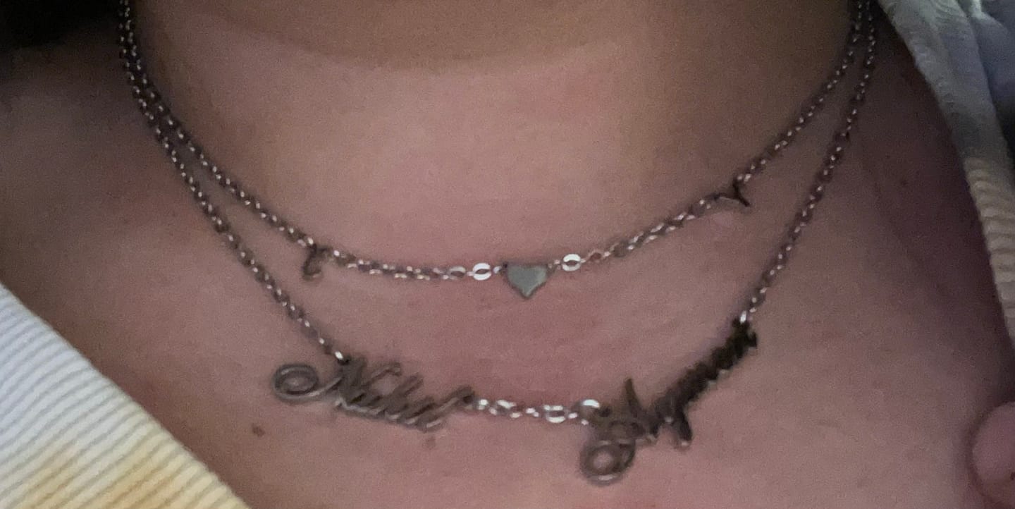 Customer photo review of Collier Plusieurs Prénoms