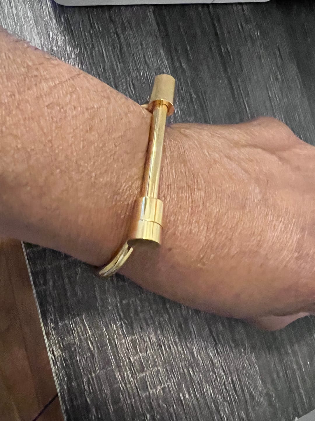Customer photo review of Tabitha Stainless Steel Bar Bangle