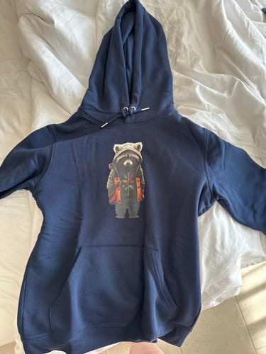 Customer photo review of Willi Waschbär  - Bio Unisex Hoodie (PREMIUM)