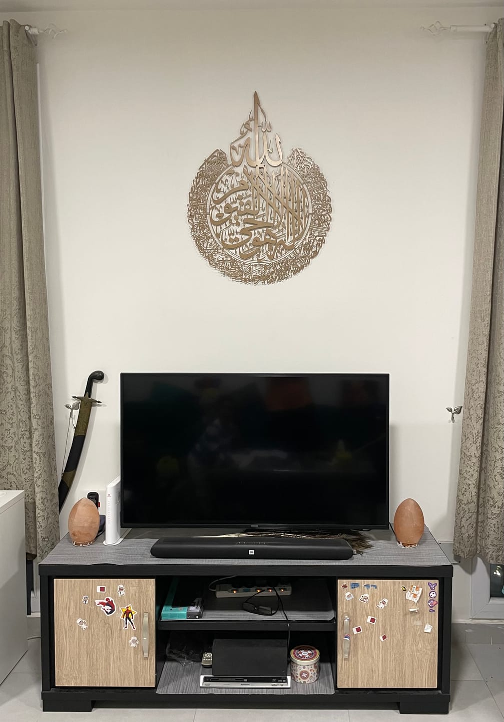 Customer photo review of Ayatul Kursi Powder Coated Islamic Wall Art Metal Calligraphy