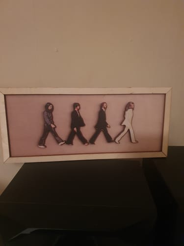 Customer photo review of The Beatles Framed Abbey Road Portrait