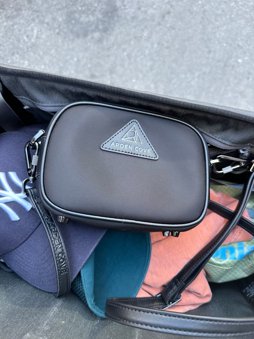 Customer photo review of Crissy Mini Crossbody with Locking Clasps Strap