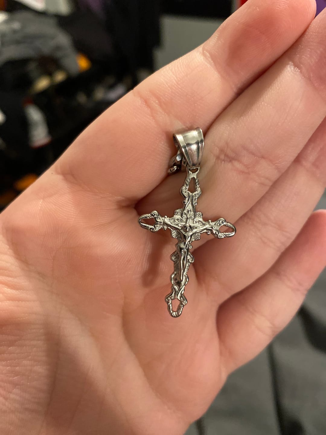 Customer photo review of CRUCIFIX CROSS PENDANT