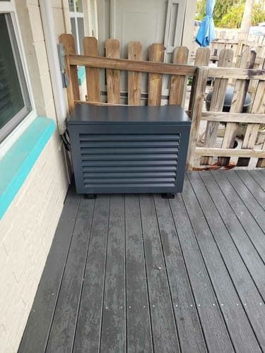 Customer photo review of Mini-Split AC Cover - Charcoal Grey
