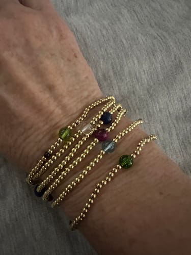 Customer photo review of Build Your Own: Birthstone Dotties Stack of 3