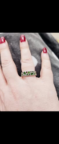Customer photo review of Diopside Lattice Band Ring