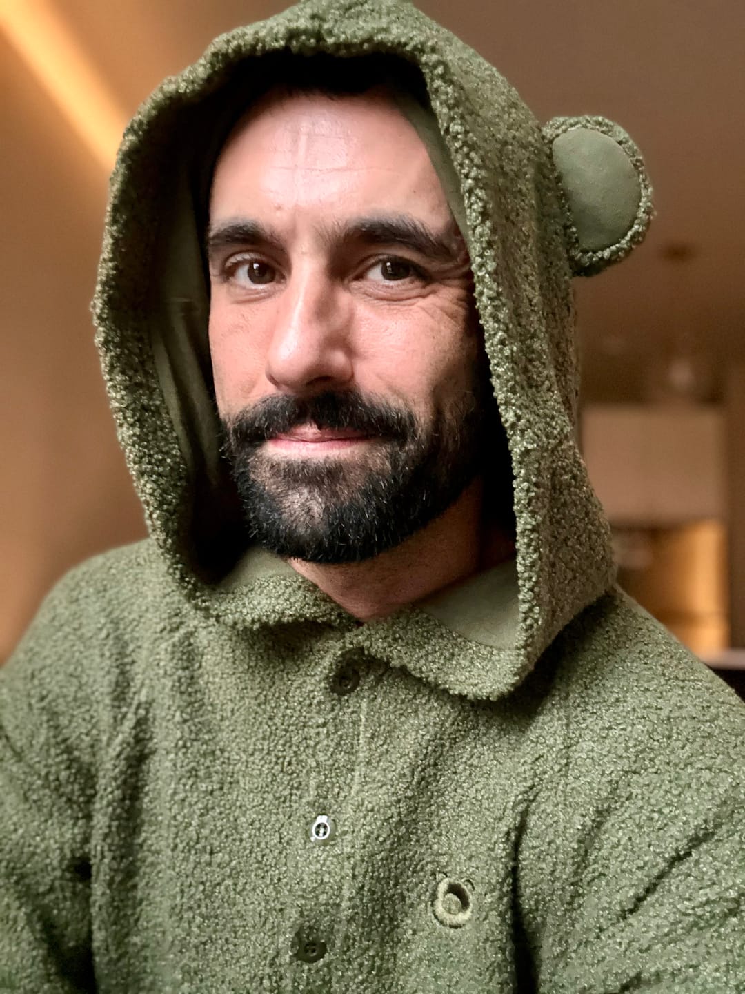 Customer photo review of The KOZY Bear Union Suit // LUCK