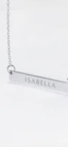 Customer photo review of 3cm Precious Letter Bar in Sterling Silver