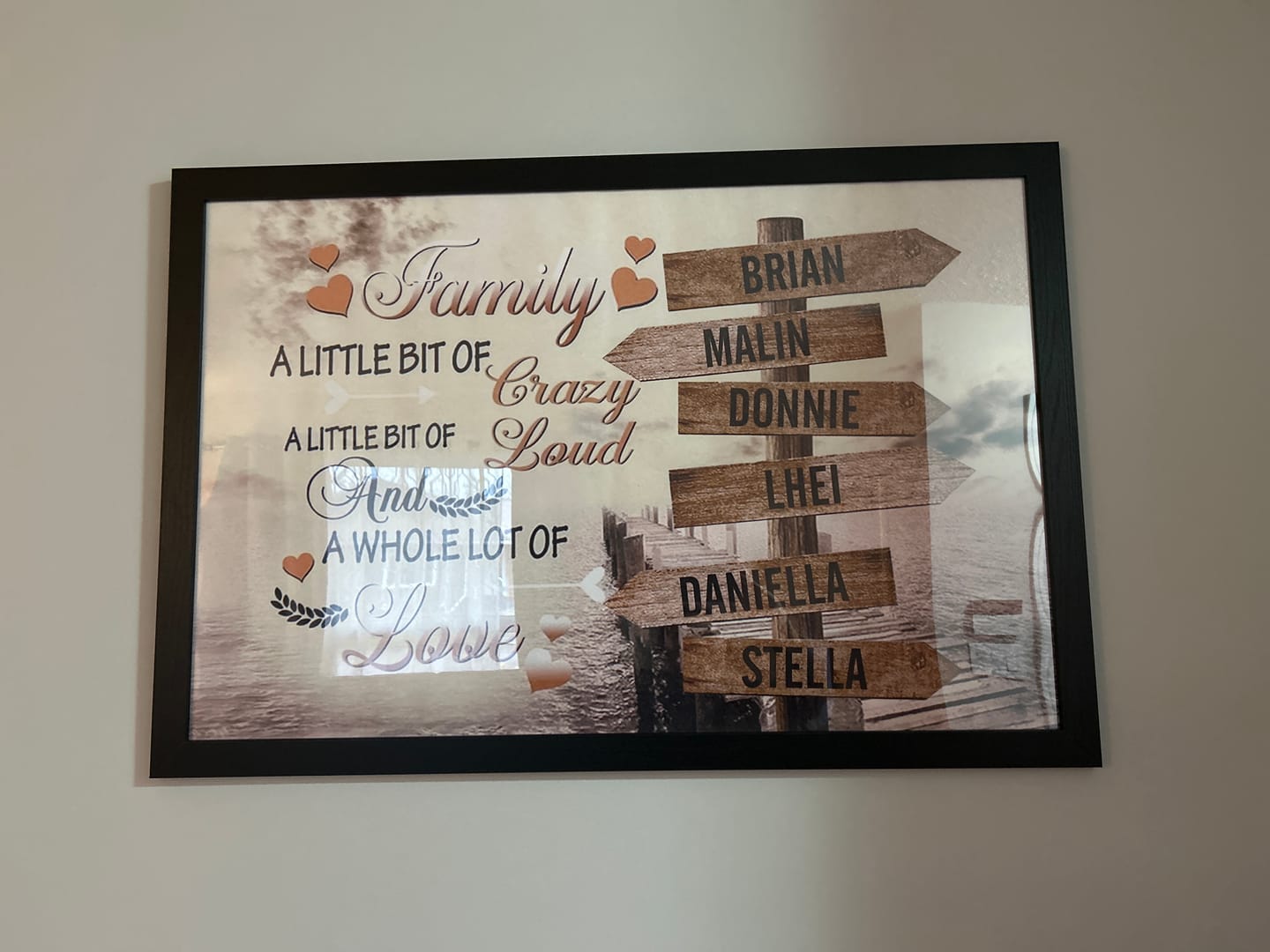 Customer photo review of Family A Little Bit Of Crazy - Personalized Canvas - Gift For Family