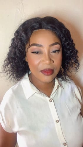 Customer photo review of Brazilian Middle Part 8inch Combo