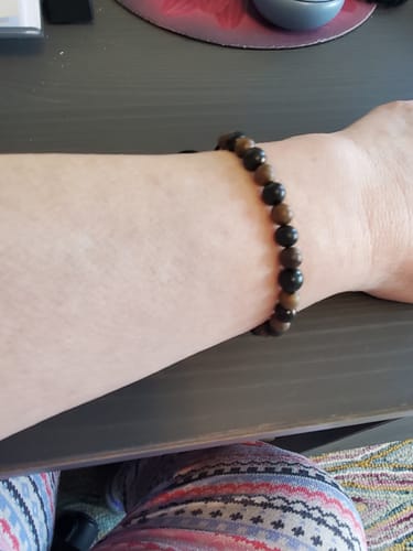 Customer photo review of Shungite Bead Bracelet