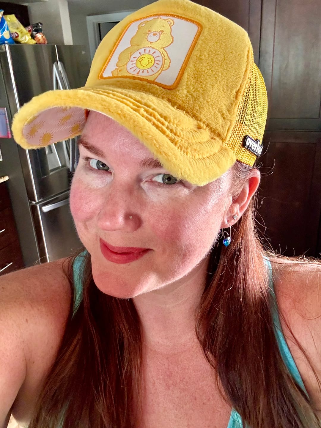Customer photo review of OVERLORD X Care bears:  Funshine Bear Trucker Cap