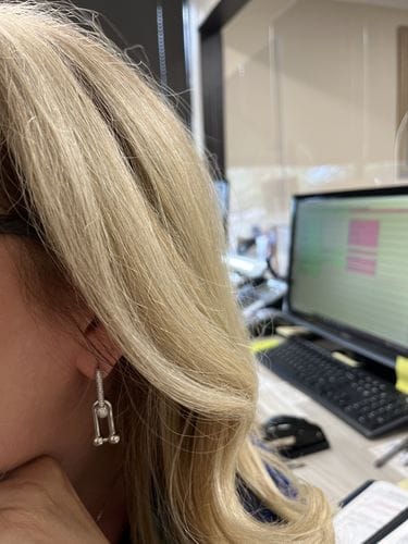 Customer photo review of HARDWEAR DROP DIAMONDS EARRINGS