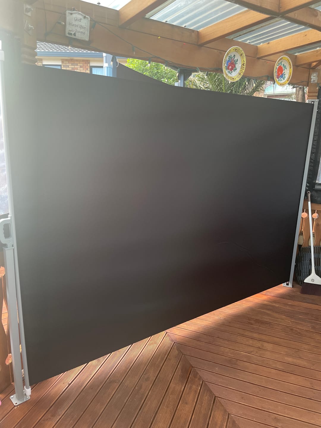 Customer photo review of Patio Screen Retractable Side Awning - 1.8m X 3m