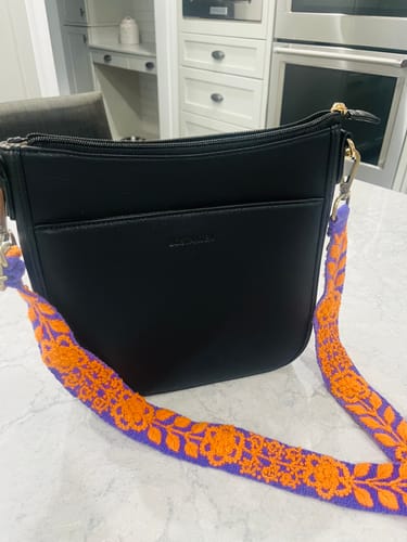 Customer photo review of Embroidered Strap - Purple and Orange