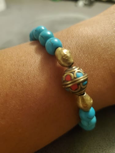 Customer photo review of Fortune Bringing Turquoise Bracelet