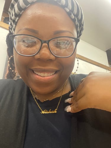 Customer photo review of Personalized Name Necklace