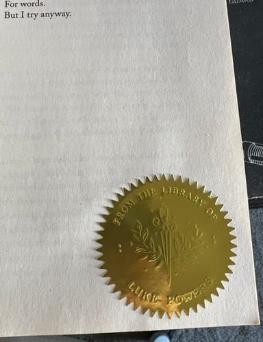 Customer photo review of Custom Book Embosser