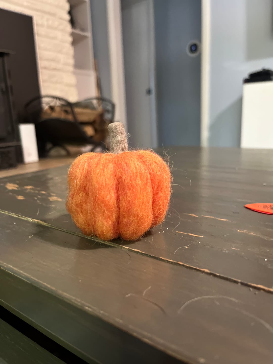 Customer photo review of Pumpkin Trio Mini Needle Felting Kit