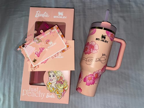 Customer photo review of Stanley Quencher Barbie™ 80'S Peaches 'N Cream  | 1L