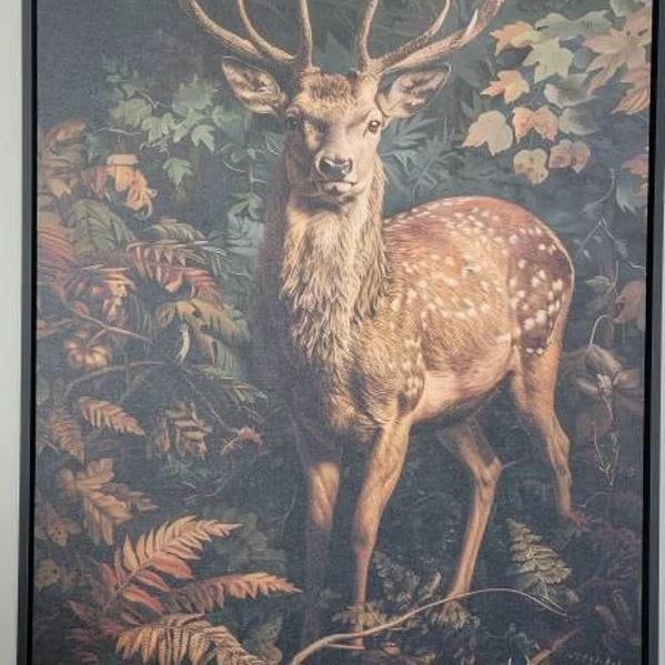Customer photo review of Framed Canvas - Autumn's Regal Stag