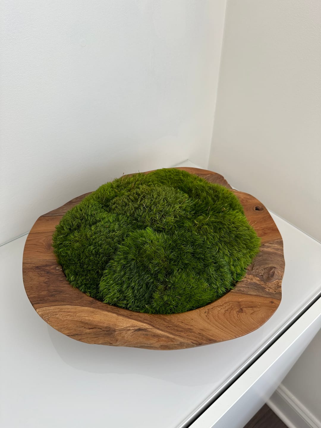 Customer photo review of 16" Live Edge Chunky Wooden Teak Bowl