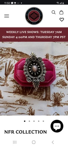 Customer photo review of NFR COLLECTION Handmade Pink Conch & Sterling Silver Adjustable Ring Signed Nizhoni
