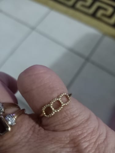 Customer photo review of Triple Intertwine Beaded Rope Ring in 9ct Yellow Gold
