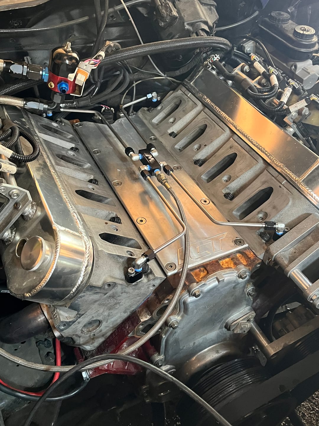 Customer photo review of Motion Raceworks LS Stainless Coolant Crossover Steel Steam Vent Kit 10-10005