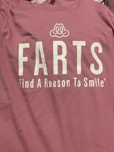 Customer photo review of FARTS T-shirt - Unisex Mauve