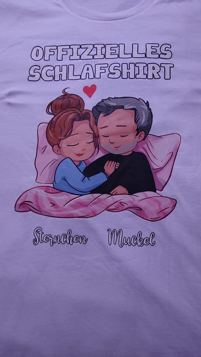 Customer photo review of Offizielles Schlafshirt - Personalisiertes T-Shirt für Paare