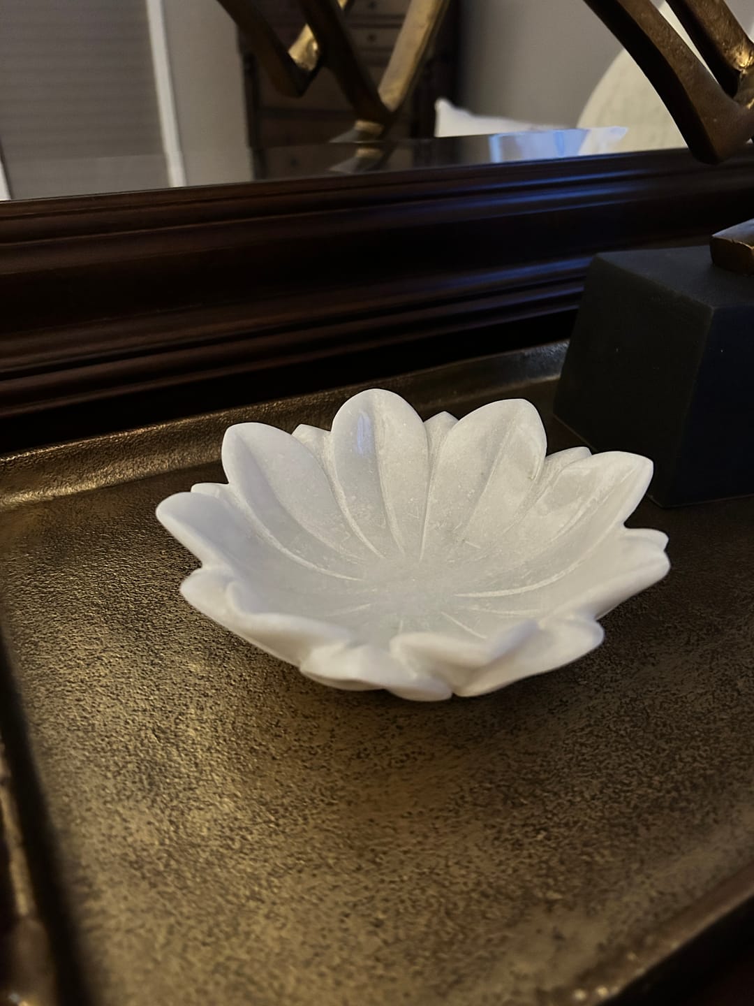 Customer photo review of White Marble Lotus Bowl