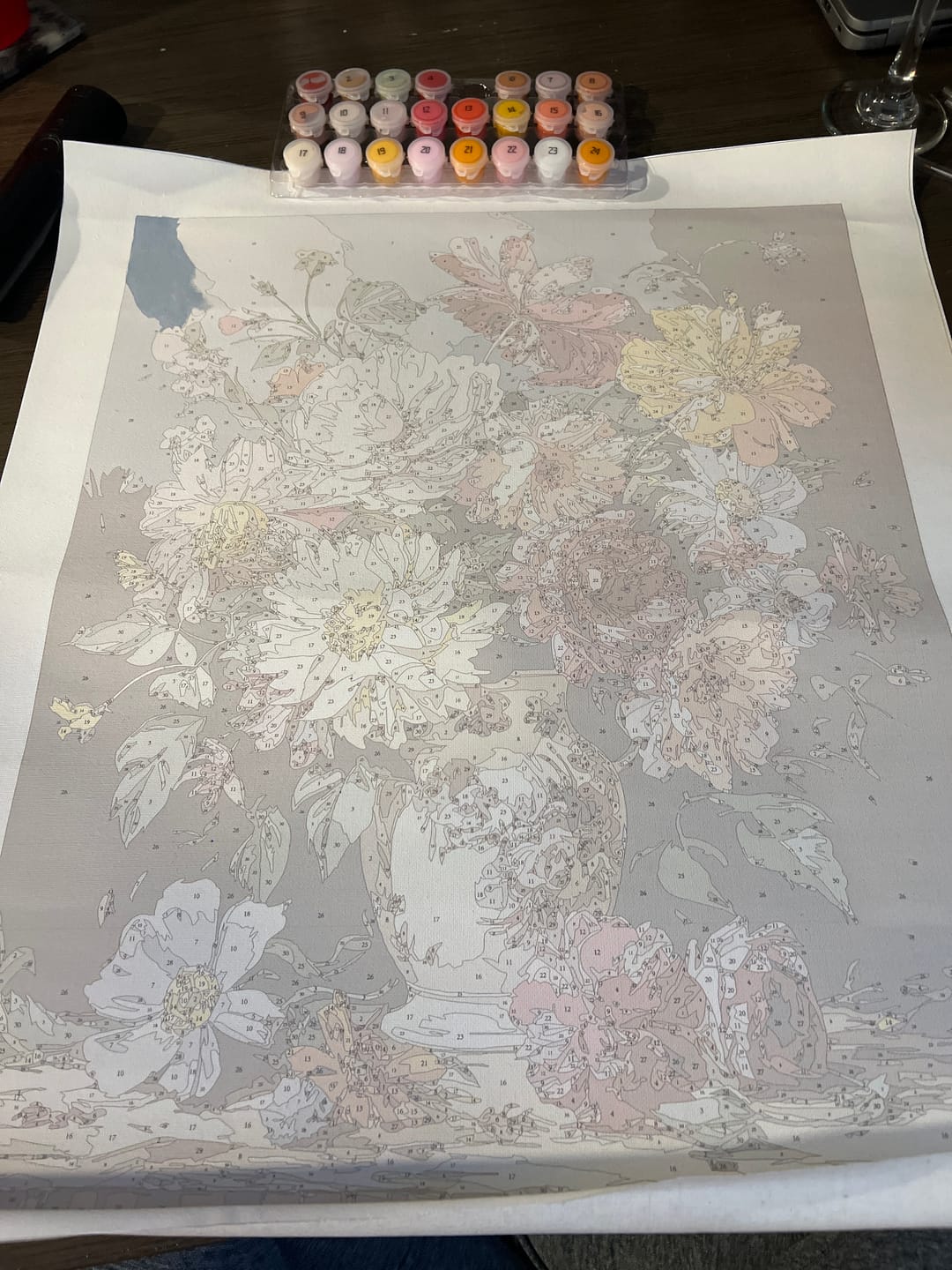 Customer photo review of Colorful Arrangement - Paint by Numbers