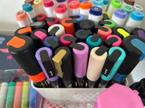 Customer photo review of Ohuhu - Set 12 Marcadores Glitter Marker