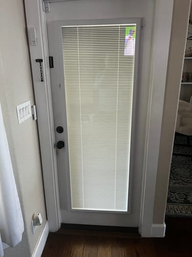 Customer photo review of Add On Blinds Kit (installs on top of existing door glass)