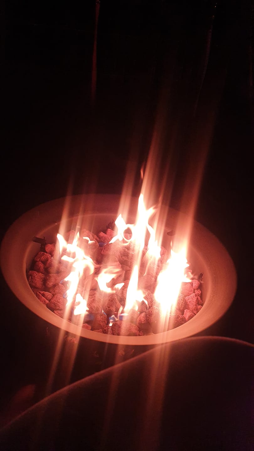 Customer photo review of Portable Outdoor Gas Fire Pit