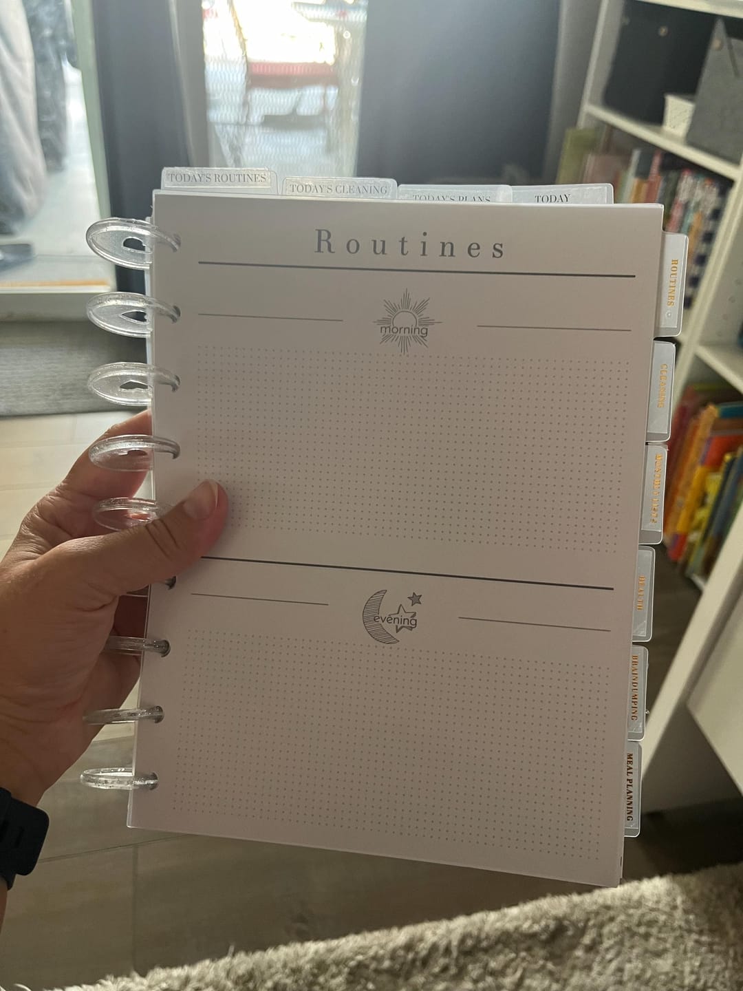 Customer photo review of Planner Essentials Extension Pack, 22 Printed Pages, Classic Happy Planner,  Someday Maybe, Routines, Home Maintenance, Pre-punched, Disc