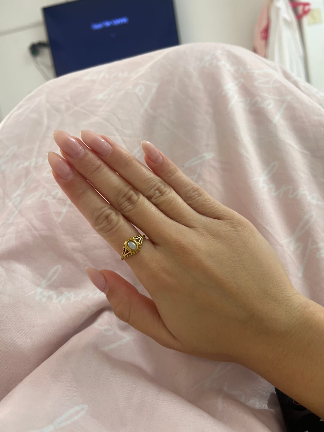 Customer photo review of Vintage Royal Pearl Ring