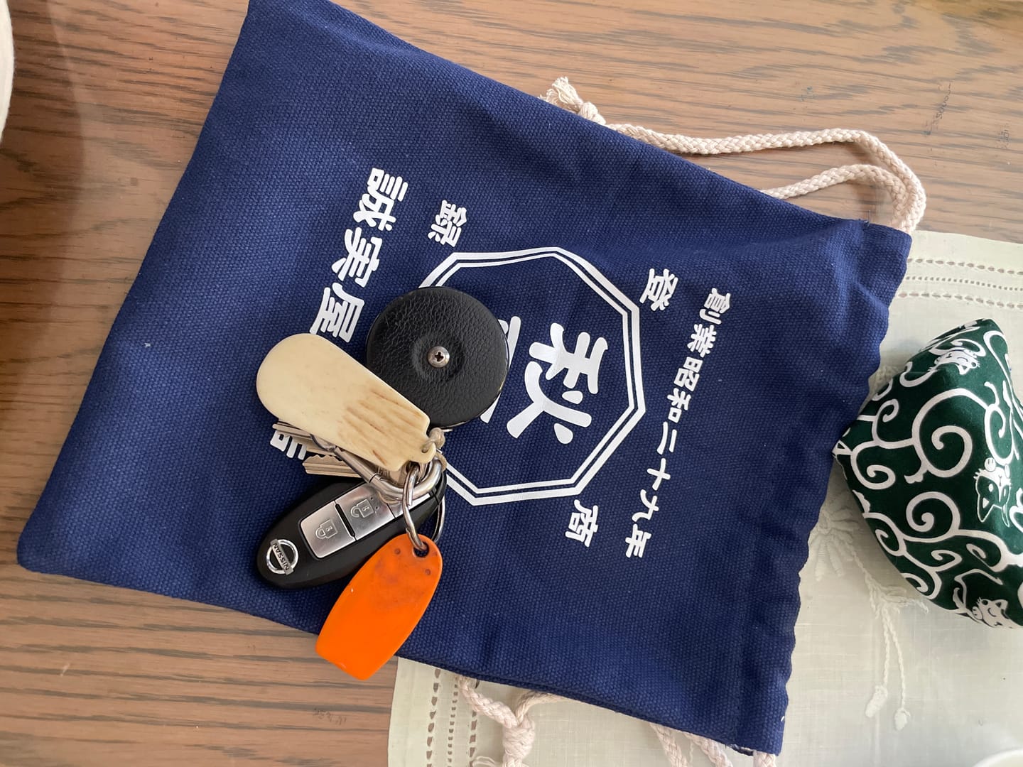 Customer photo review of 商店風－デニム風巾着袋
