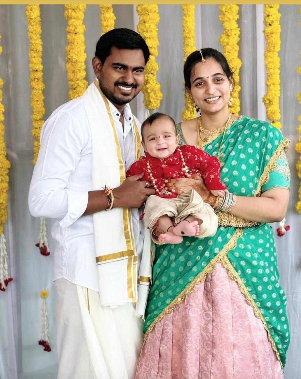 Customer photo review of Royal Red and Gold Dhoti Ethnic Wear for Baby Boy