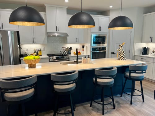 Customer photo review of Oversized Metal Dome Pendant Light