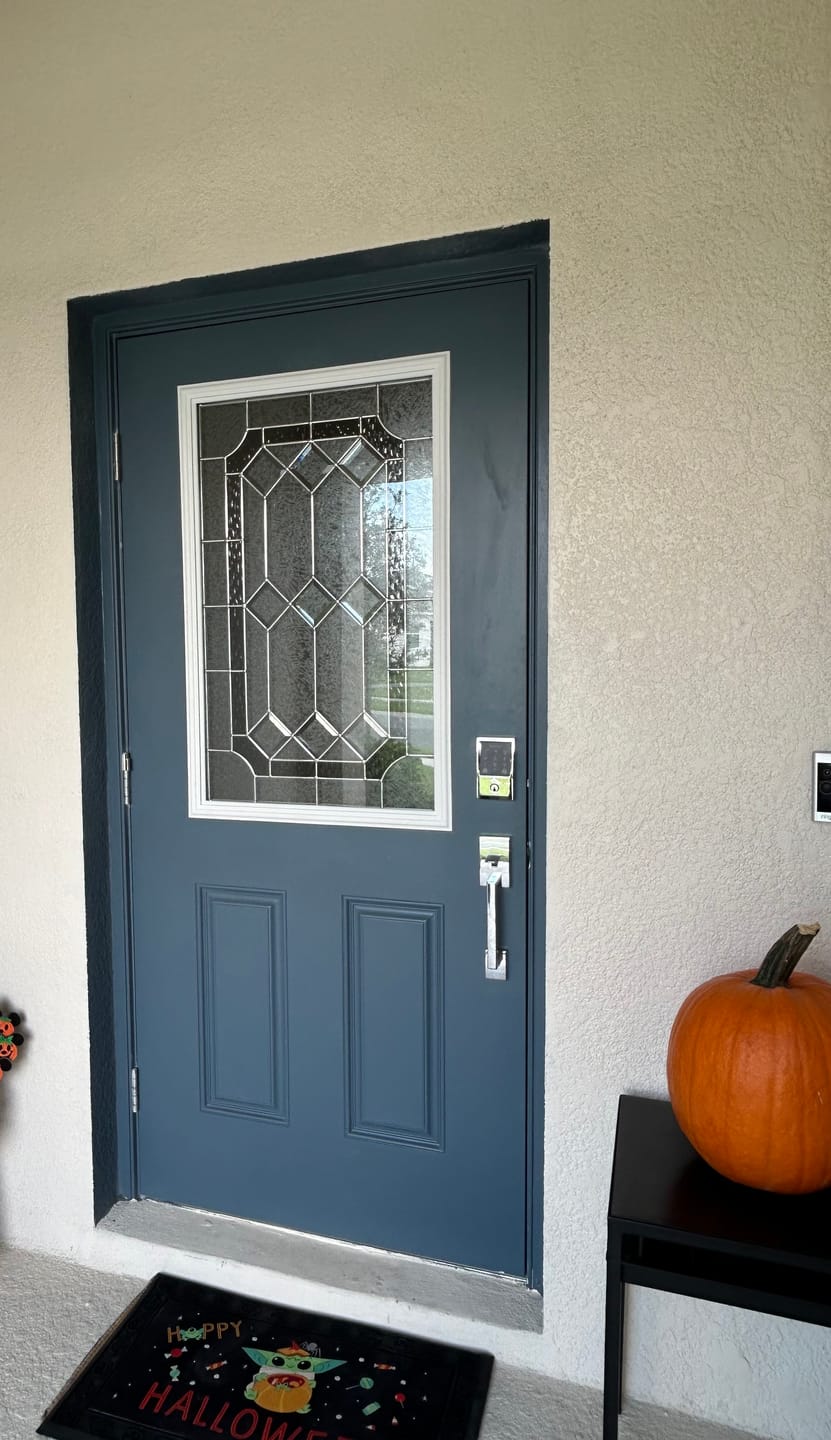 Customer photo review of Stratford Glass and Frame Kit (Half Lite 24" x 38" Frame Size)