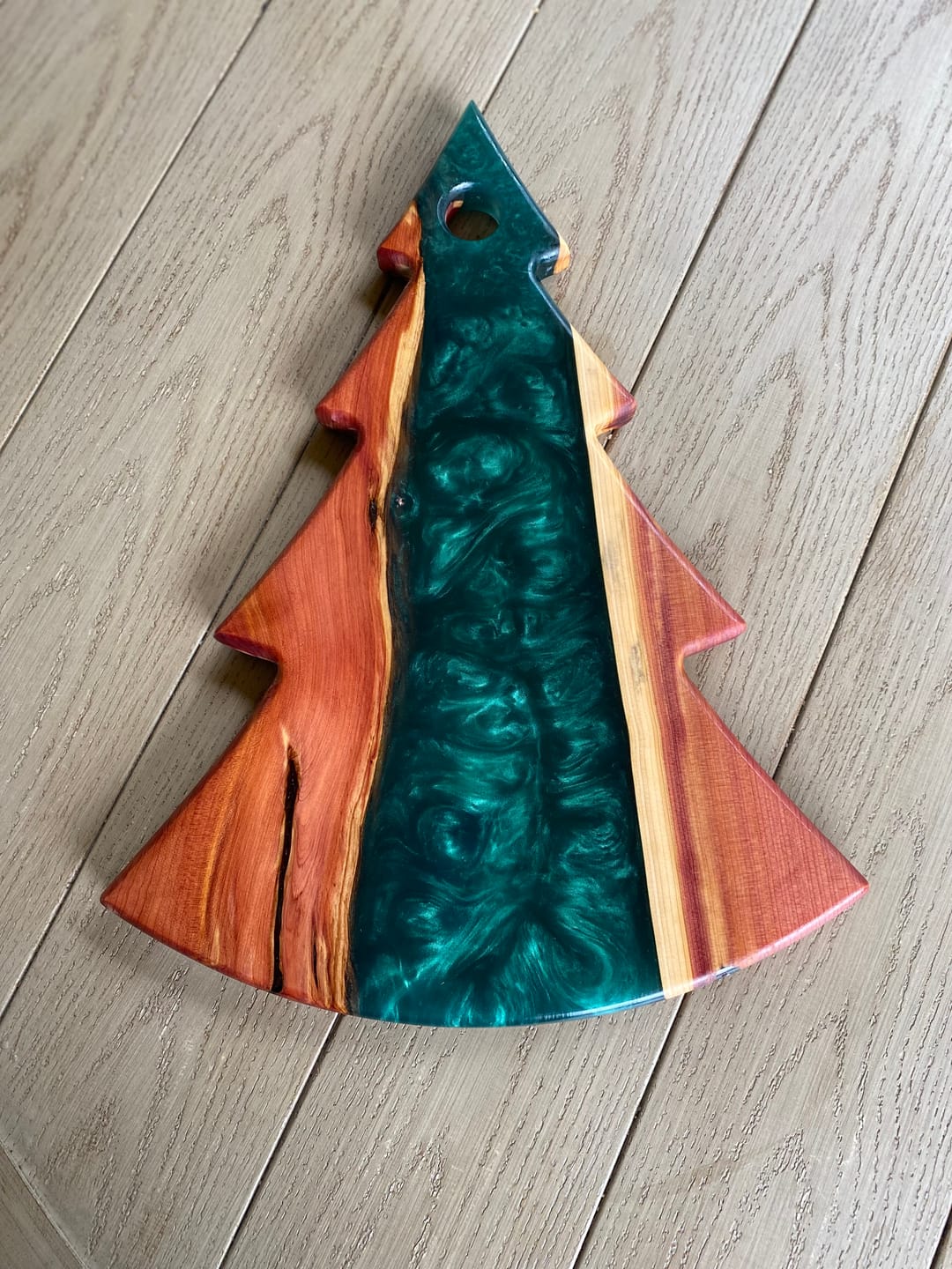 Customer photo review of 15.75x11.75" Rounded Christmas Tree Acrylic Router Template [Limited Edition]