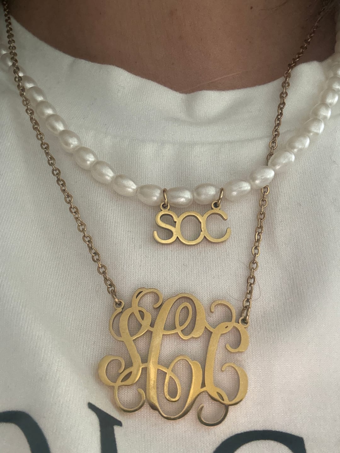 Customer photo review of Pendentif Monogramme Personnalisée