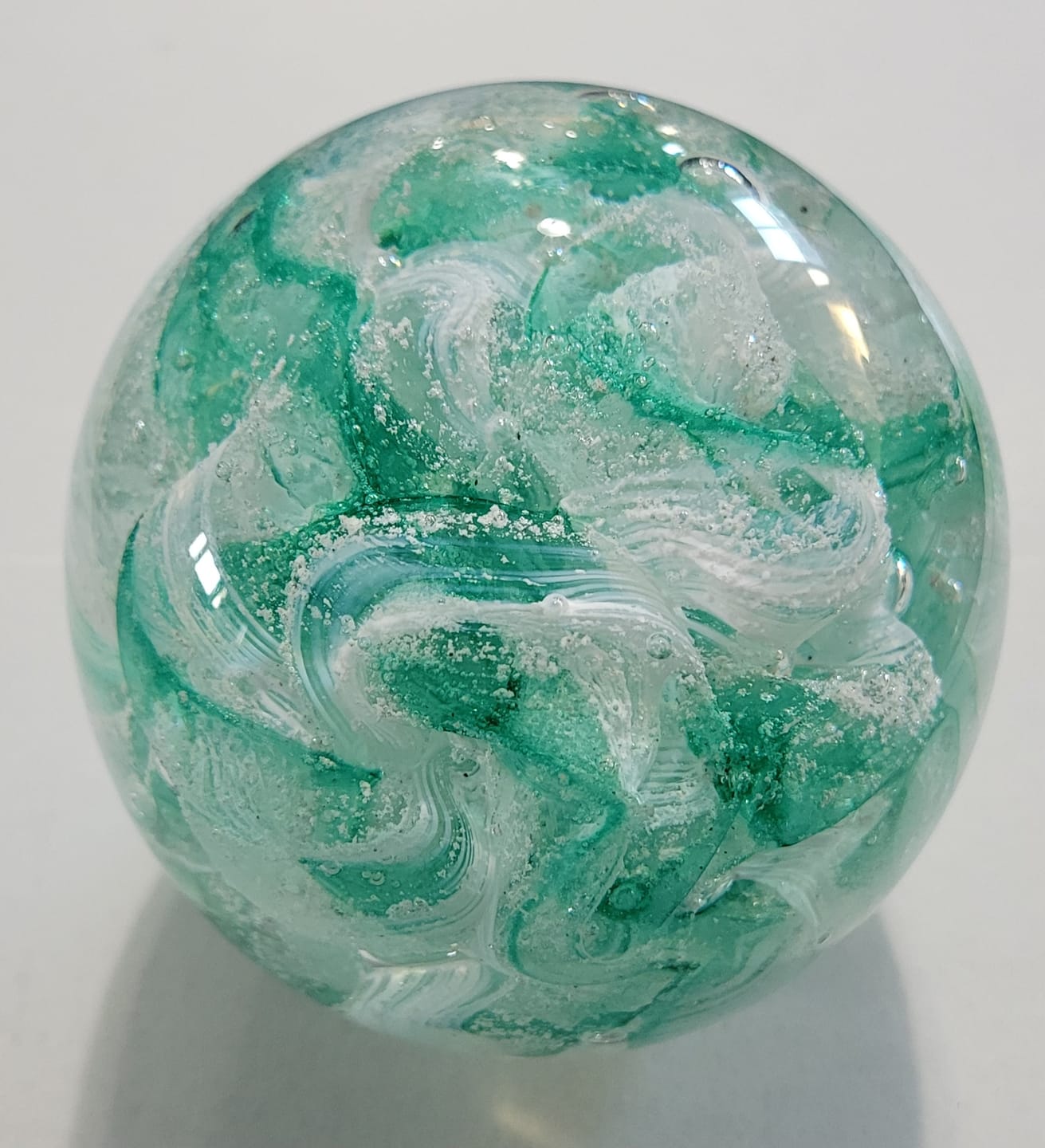 Customer photo review of Cotton Candy Orb with Infused Cremation Ashes